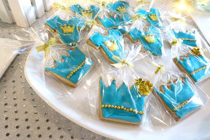 Prince cookies from a Royal Prince First Birthday Party on Kara's Party Ideas | KarasPartyIdeas.com (17)