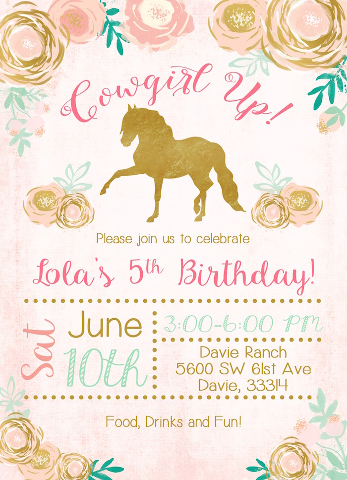 Horse Ranch Cowgirl Birthday Party on Kara's Party Ideas | KarasPartyIdeas.com (4)