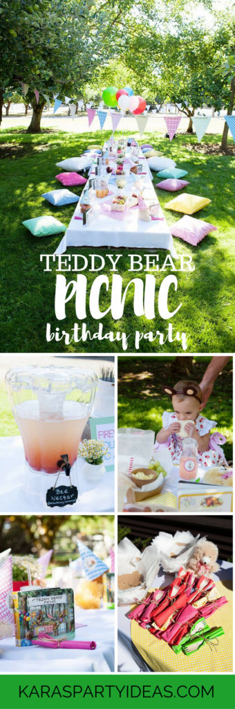 Kara's Party Ideas Sunny Teddy Bear Picnic Birthday Party | Kara's ...