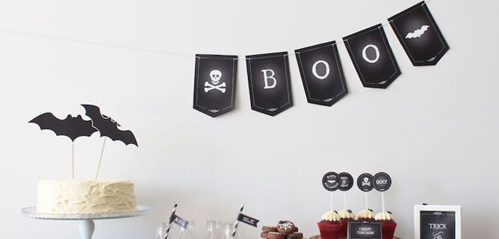 Simple Halloween Dessert Table + FREE Printable on Kara's Party Ideas | KarasPartyIdeas.com
