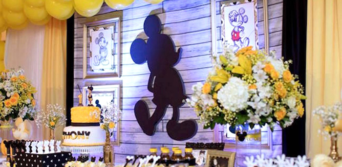 Yellow & Gold Mickey Mouse Birthday Party on Kara's Party Ideas | KarasPartyIdeas.com (3)