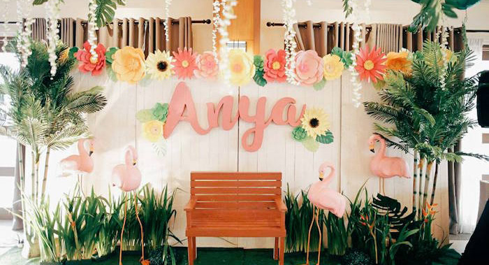 Tropical Flamingo Birthday Party on Kara's Party Ideas | KarasPartyIdeas.com (1)