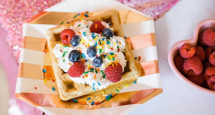 Valentine Waffle Bar Brunch on Kara's Party Ideas | KarasPartyIdeas.com (1)