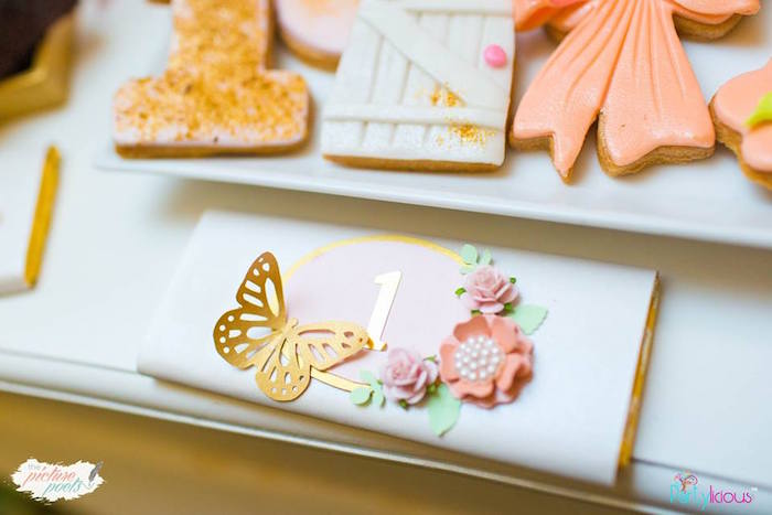 Butterfly Candy Bar from a Fairy Garden Birthday Party on Kara's Party Ideas | KarasPartyIdeas.com (19)