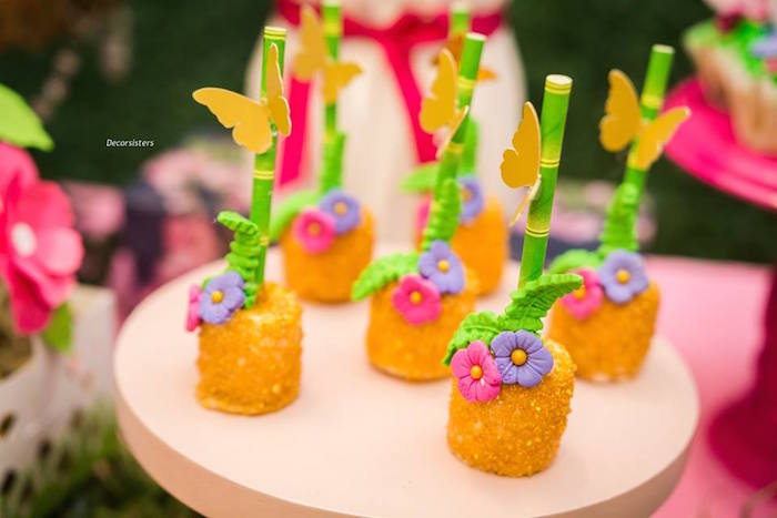 Garden Cake Pops from an Enchanted Garden Birthday Party on Kara's Party Ideas | KarasPartyIeas.com (10)