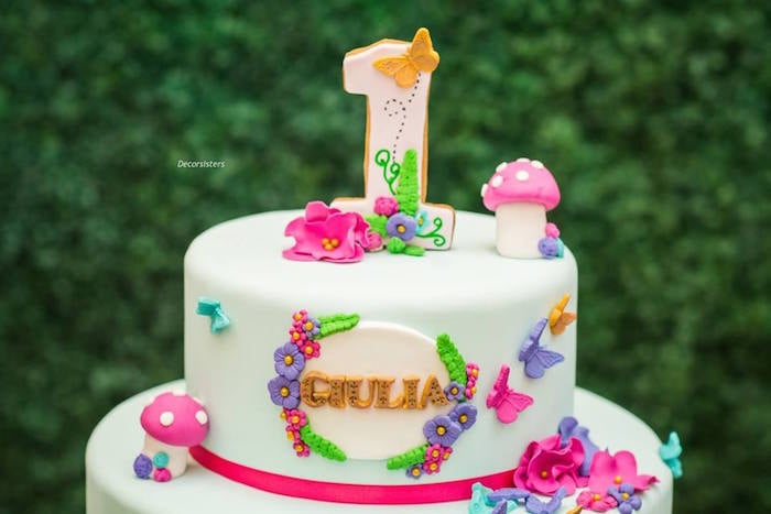 Butterfly Garden Cake form an Enchanted Garden Birthday Party on Kara's Party Ideas | KarasPartyIeas.com (18)