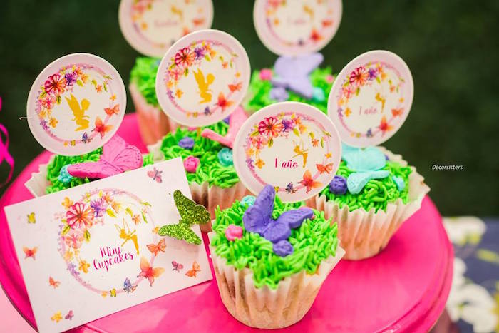 Butterfly Garden Cupcakes from an Enchanted Garden Birthday Party on Kara's Party Ideas | KarasPartyIeas.com (17)
