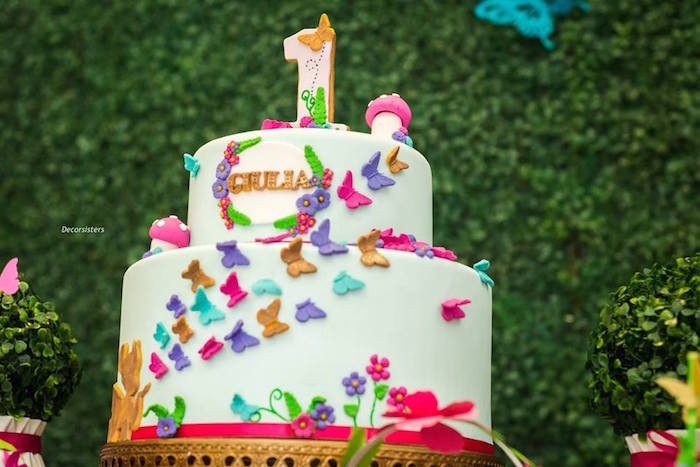 Butterfly Garden Cake form an Enchanted Garden Birthday Party on Kara's Party Ideas | KarasPartyIeas.com (15)