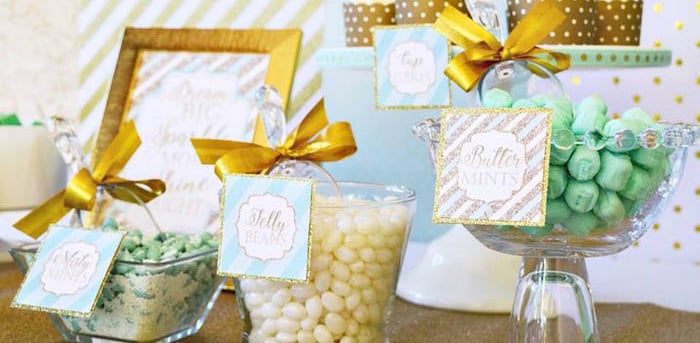 Mint & Gold Party on Kara's Party Ideas | KarasPartyIdeas.com (2)