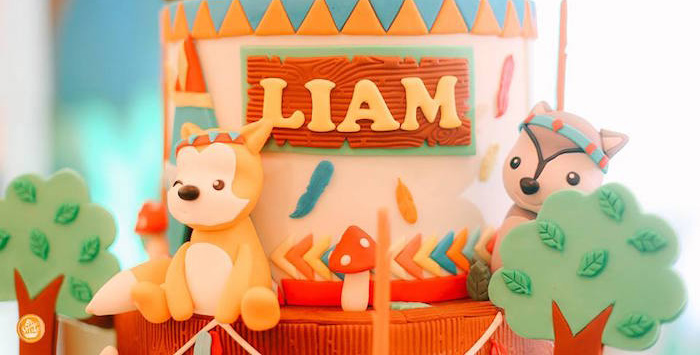 Tribal Woodland Birthday Party on Kara's Party Ideas | KarasPartyIdeas.com (4)