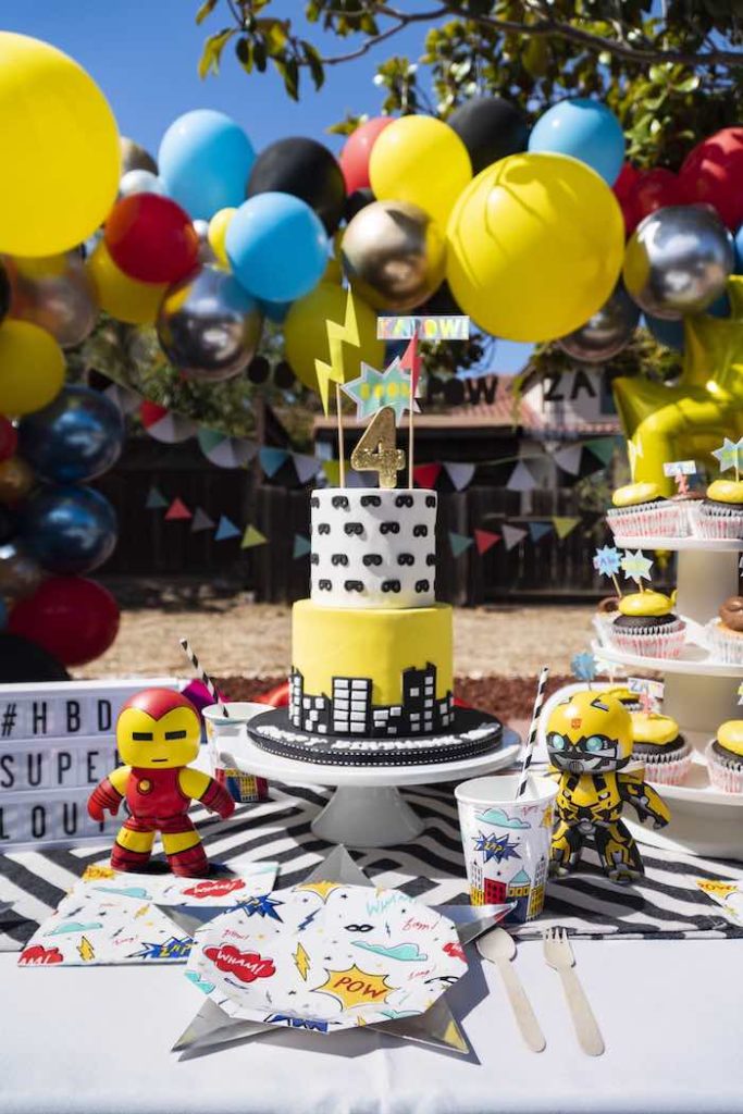 Kara's Party Ideas Superhero Birthday Party | Kara's Party Ideas