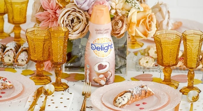 Italian Bistro Valentine's Day Party with Vanilla Cannoli Crème International Delight by Kara's Party Ideas-10