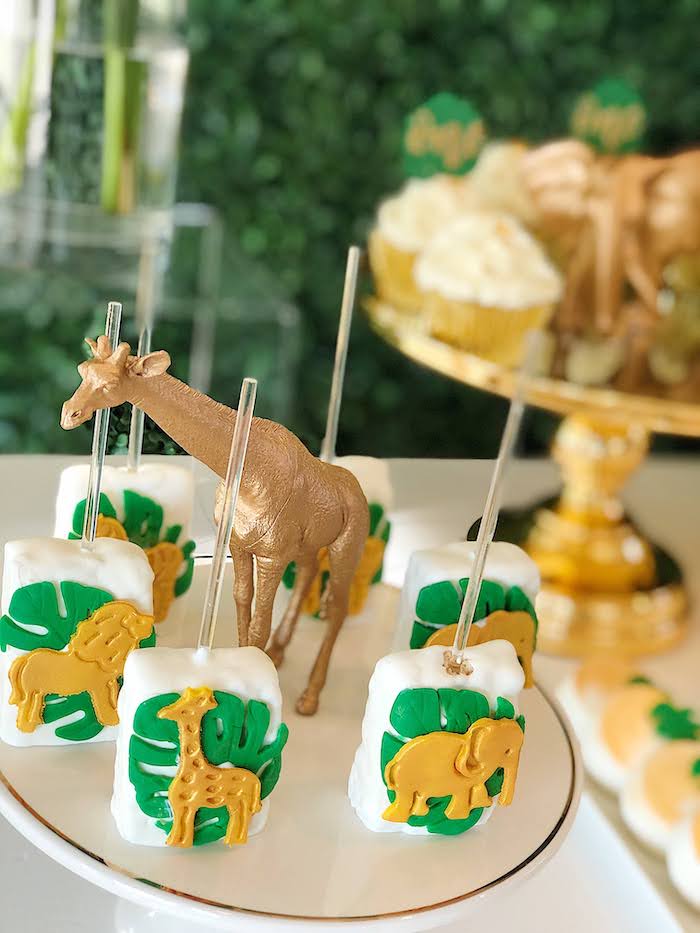 Safari Animal Krispie Treat Pops from a Wild One Birthday Party on Kara's Party Ideas | KarasPartyIdeas.com (20)