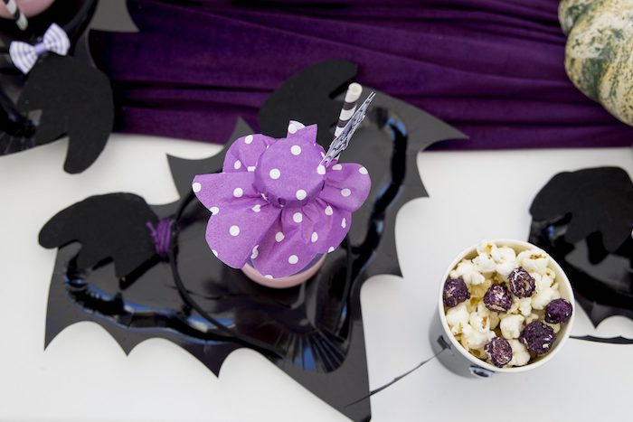 Vampirina Themed Bat Table Setting from a Disney's Vampirina Inspired Birthday Party on Kara's Party Ideas | KarasPartyIdeas.com (24)