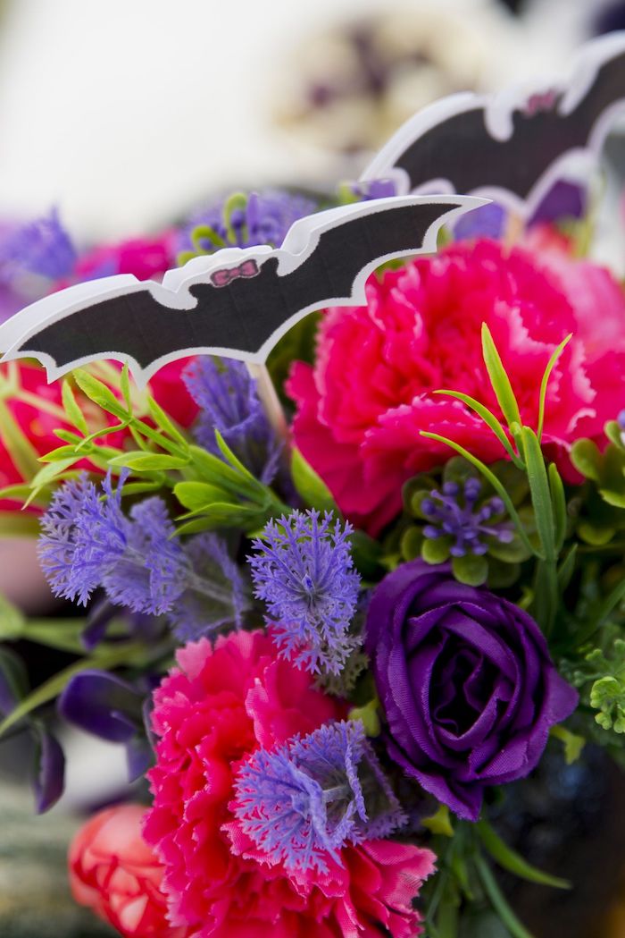 Bat Blooms from a Disney's Vampirina Inspired Birthday Party on Kara's Party Ideas | KarasPartyIdeas.com (34)