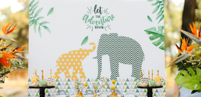 Geometric Jungle Animal Christening on Kara's Party Ideas | KarasPartyIdeas.com (4)