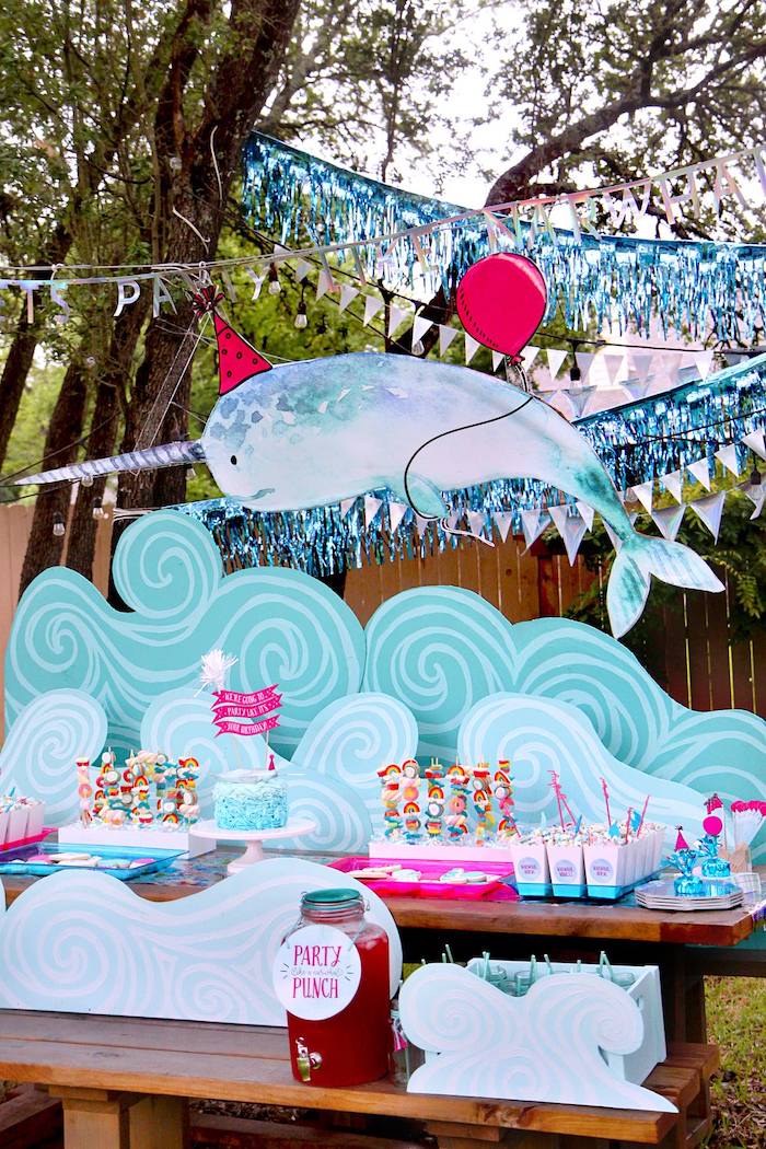 Kara's Party Ideas Party Like a Narwhal Birthday Party | Kara's Party Ideas