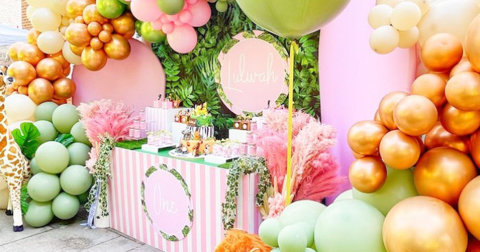 Pink Jungle Dreams Party on Kara's Party Ideas | KarasPartyIdeas.com