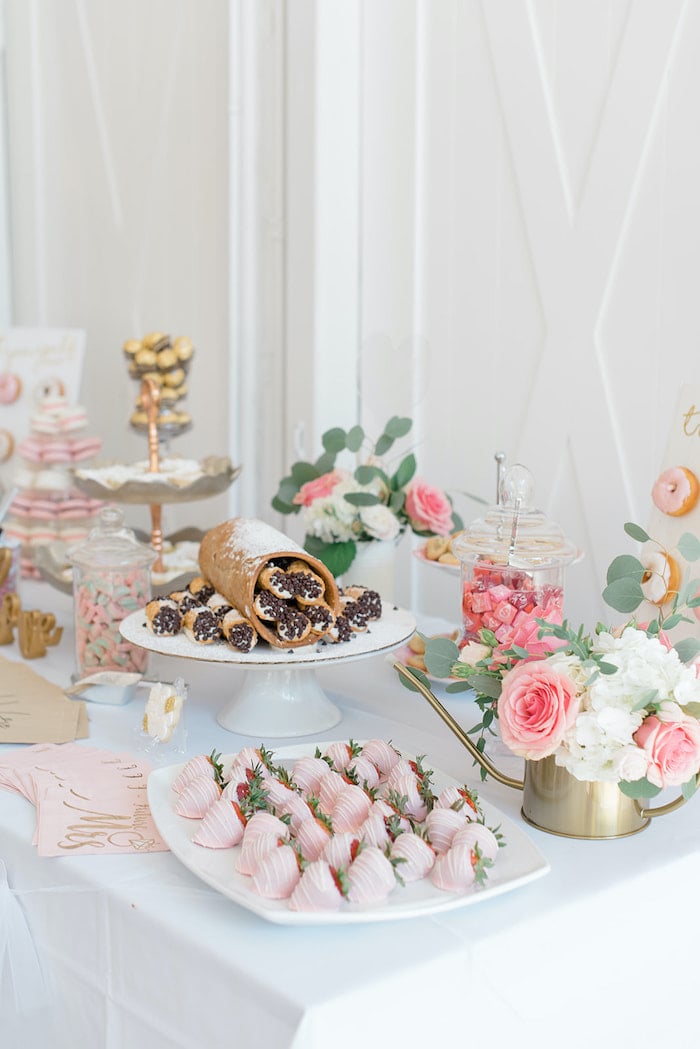 Kara's Party Ideas Pretty Pink & Orange Bridal Shower | Kara's Party Ideas