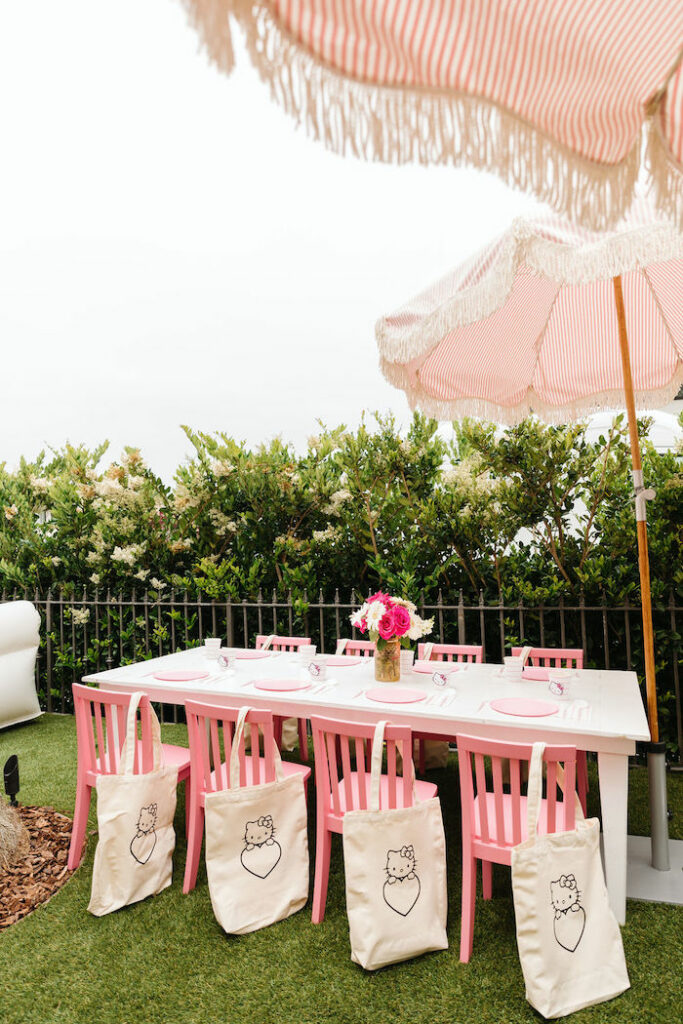 Hello Kitty Guest Table from a Hello Kitty Party on Kara's Party Ideas | KarasPartyIdeas.com