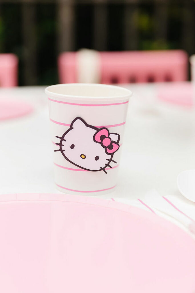 Hello Kitty Cup from a Hello Kitty Party on Kara's Party Ideas | KarasPartyIdeas.com
