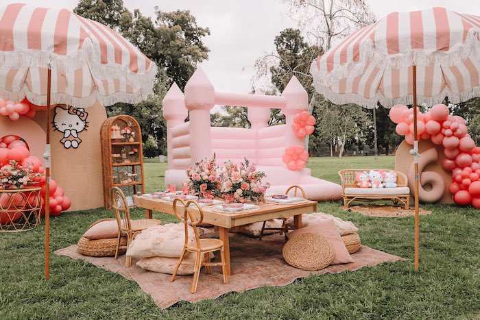 Boho Hello Kitty Party on Kara's Party Ideas | KarasPartyIdeas.com