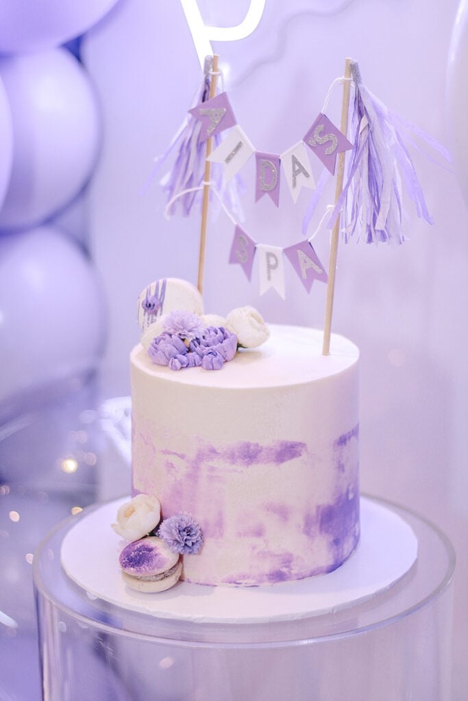 Spa Party Cake from a Spa Party on Kara's Party Ideas | KarasPartyIdeas.com