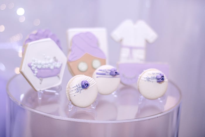 Macarons + Cookies from a Spa Party on Kara's Party Ideas | KarasPartyIdeas.com