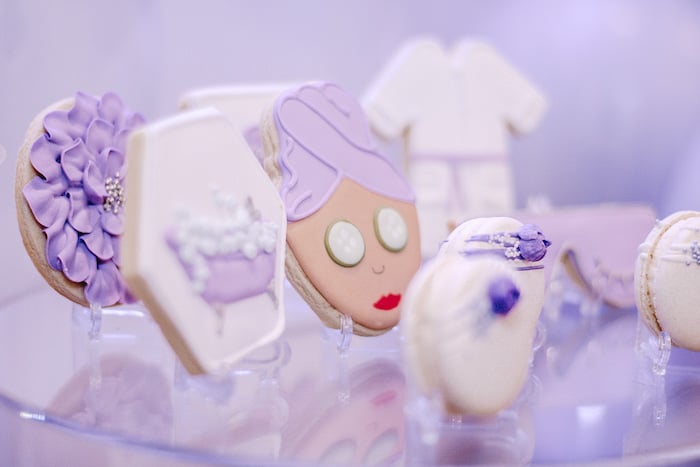 Spa Cookies from a Spa Party on Kara's Party Ideas | KarasPartyIdeas.com