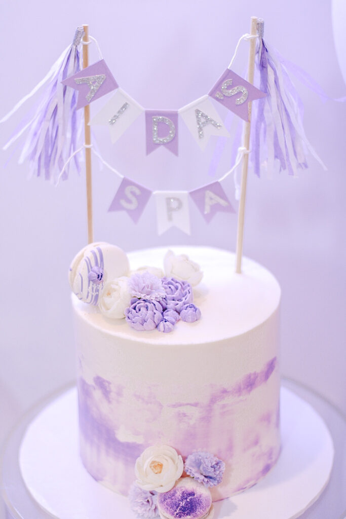 Cake from a Spa Party on Kara's Party Ideas | KarasPartyIdeas.com