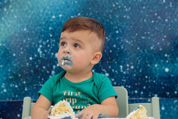 Trip Around The Sun Outer Space Party on Kara's Party Ideas | KarasPartyIdeas.com
