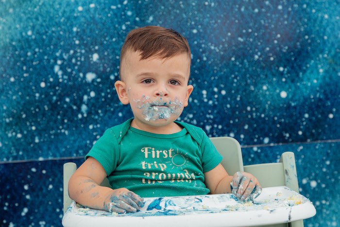 Trip Around The Sun Outer Space Party on Kara's Party Ideas | KarasPartyIdeas.com