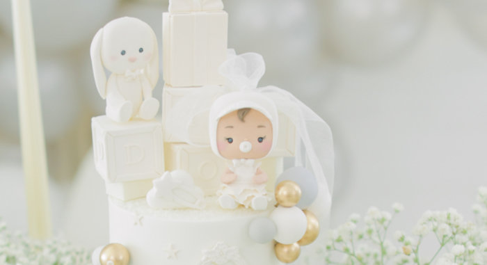 Dreamy White Parisian Christening Party on Kara's Party Ideas | KarasPartyIdeas.com