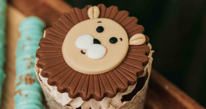 Baby Lion Christening Party on Kara's Party Ideas | KarasPartyIdeas.com