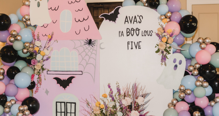 A Spooky FaBOOlous Pastel 5th Birthday Party on Kara's Party Ideas | KarasPartyIde