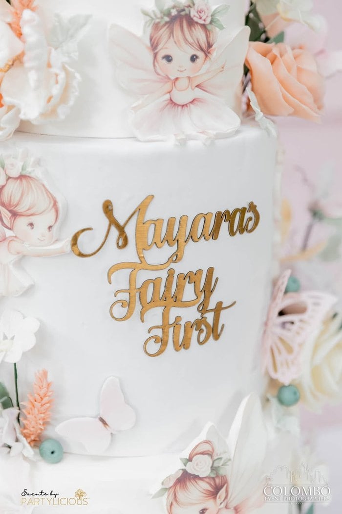 Mayara's Fairy First personalized party sign